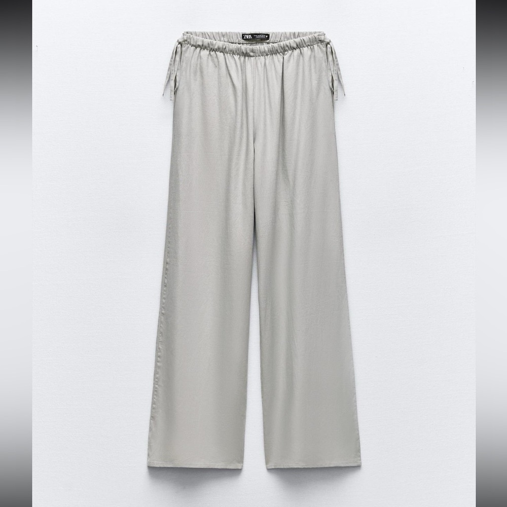 Zara Gray Wide-Leg Pants